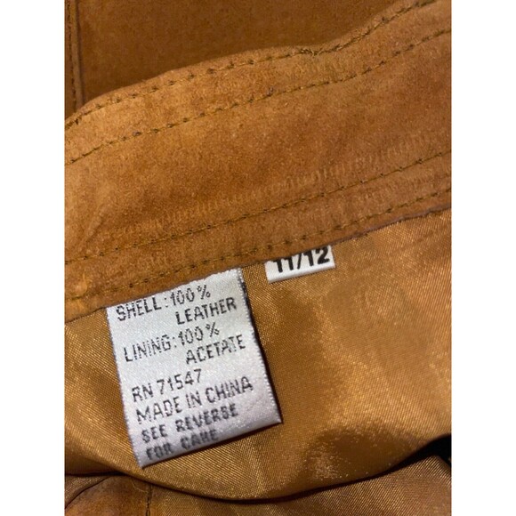 Gantos Vintage Women's Genuine Suede Bermuda Shorts size 11/12 Pleated Lined - Picture 7 of 9